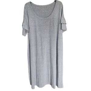 Isabel Maternity‎ Gray Ruffle Sleeve Midi Dress XXL | Soft Knit Scoop Neck